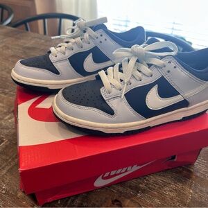 Nike Kids navy and Gray Sneakers